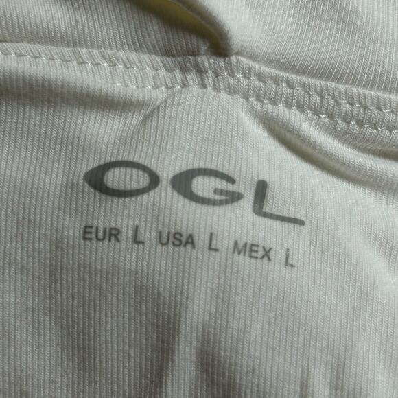 OGL Women's Flowy Criss Cross Off Shoulder Midi Brami Dress Pure White L New - Picture 7 of 8